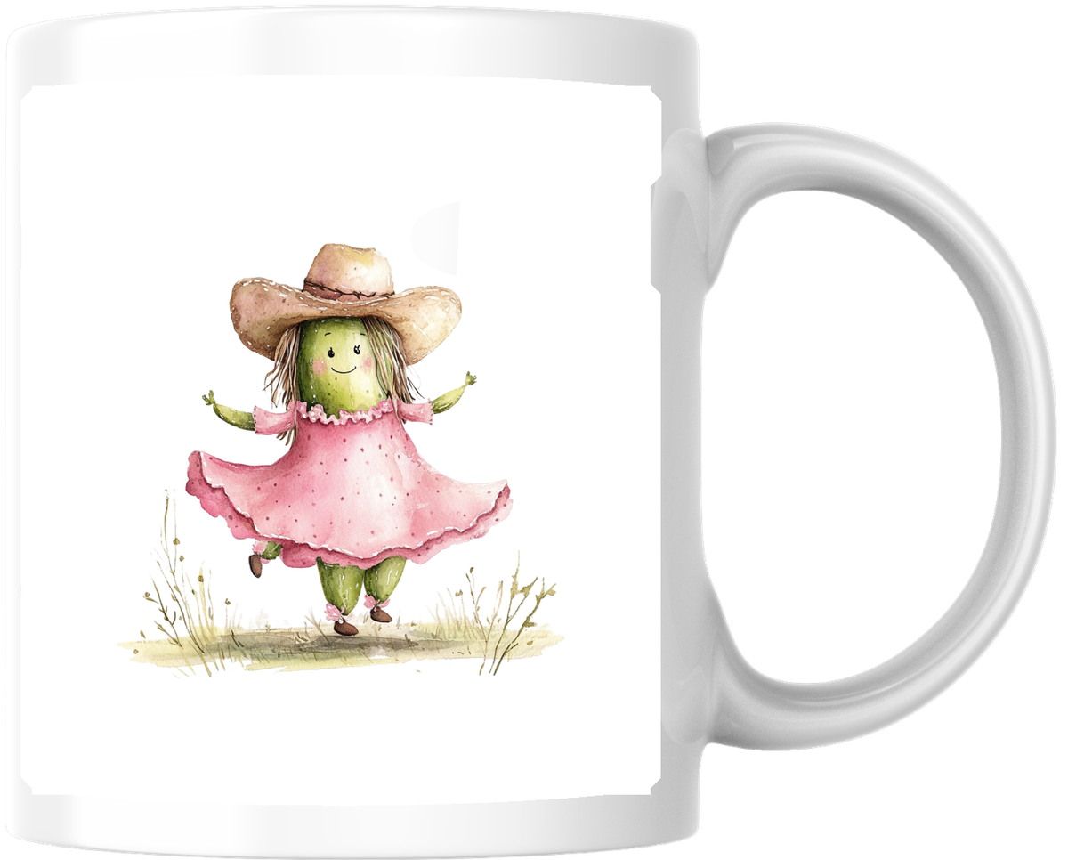 Cowgirl Turtle Mug | Cute Watercolor Western Tortoise Coffee Mug | Country Girl Gift