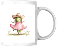 Thumbnail for Cowgirl Turtle Mug | Cute Watercolor Western Tortoise Coffee Mug | Country Girl Gift