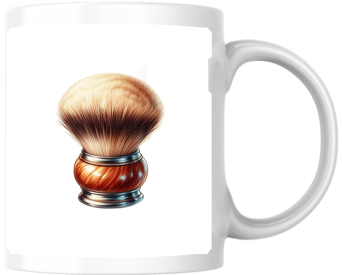 Shaving Brush Mug | Vintage Barber Grooming Coffee Mug | Classic Gentleman Gift