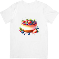 Thumbnail for Berry Dessert Bowl T-Shirt | Mixed Berries Cake Watercolor Graphic Tee | Foodie Gift