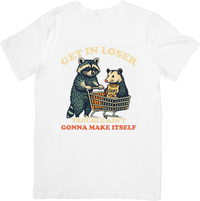 Thumbnail for Raccoon Trouble Maker T-Shirt | Vintage Hypebeast Animal Humor Graphic Tee | Urban Chaos Gift