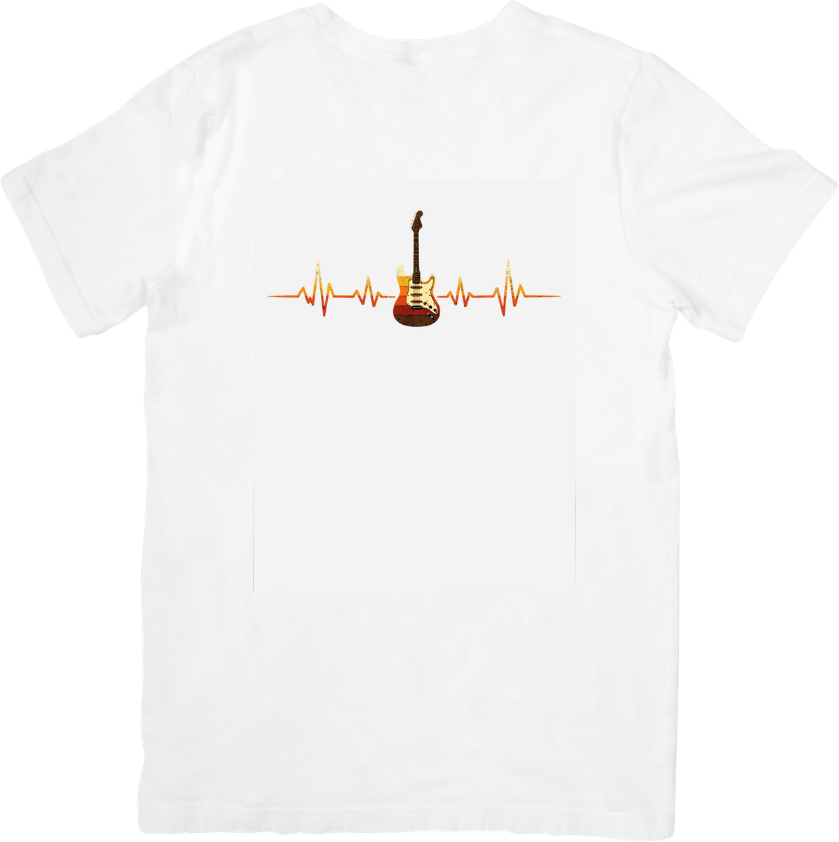 Guitar Heartbeat T-Shirt | Electric Guitar Pulse Music Graphic Tee | Guitarist Gift
