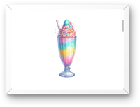 Thumbnail for Rainbow Milkshake Wall Art | Pastel Sweet Drink Watercolor Print | Kids Kitchen Decor Gift