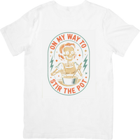 Thumbnail for Stir The Pot Skeleton T-Shirt | Retro Hypebeast Humor Graphic Tee | Chaos Energy Gift