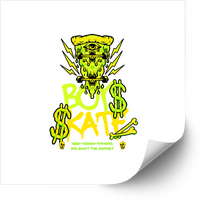 Thumbnail for Boy Skate Keep Pushing Forward Sticker | Neon Hypebeast Skateboard Skull Vinyl Decal