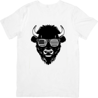 Thumbnail for Patriotic Bison T-Shirt | American Flag Sunglasses Buffalo Graphic Tee | 4th Of July Gift