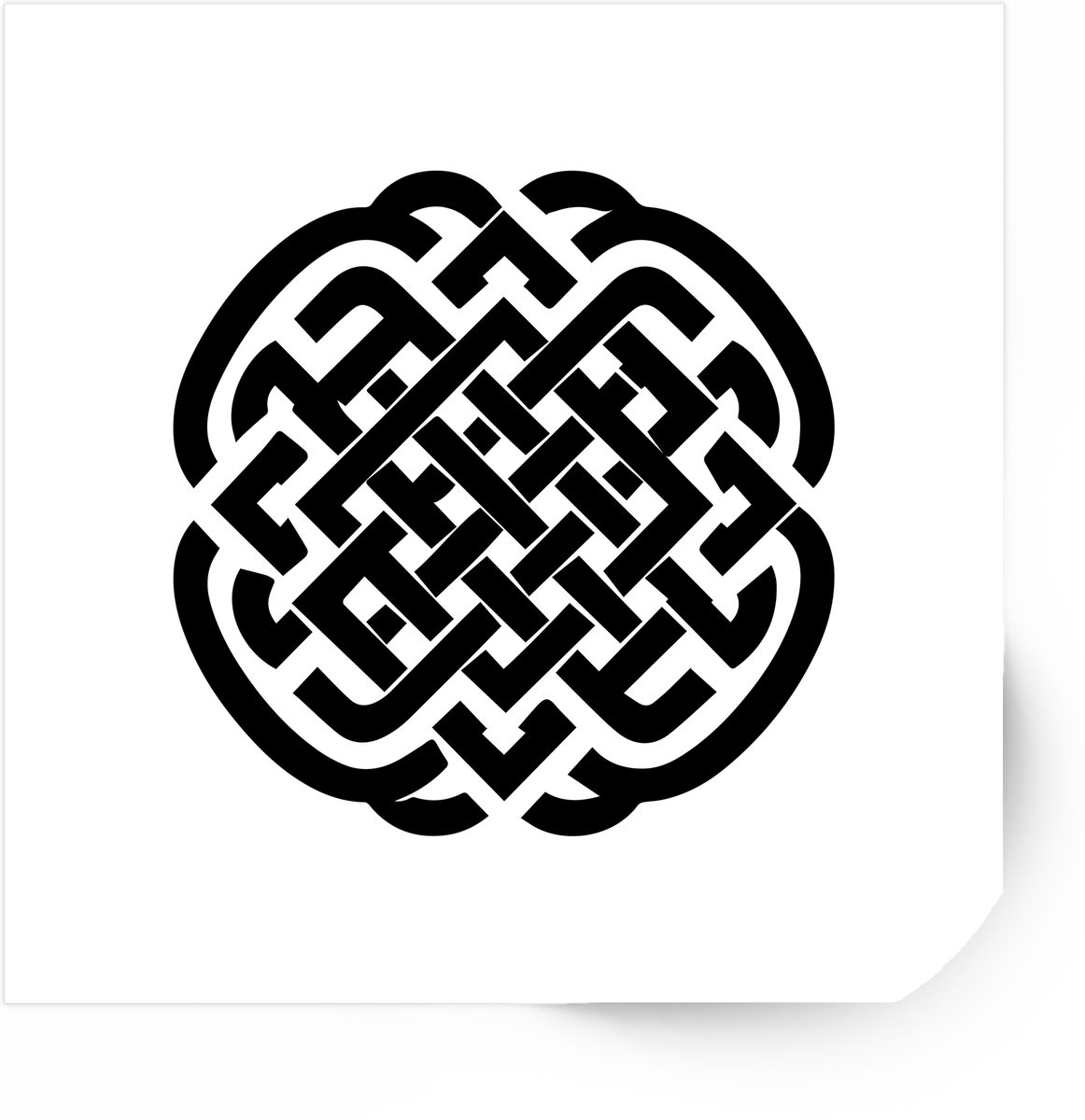 Celtic Knot Sticker | Black Tribal Interlace Vinyl Decal | Irish Heritage Gift
