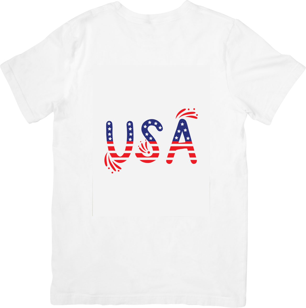USA Patriotic Fireworks T-Shirt | Hypebeast American Flag Letters Fourth of July Graphic Tee | Independence Day Gift
