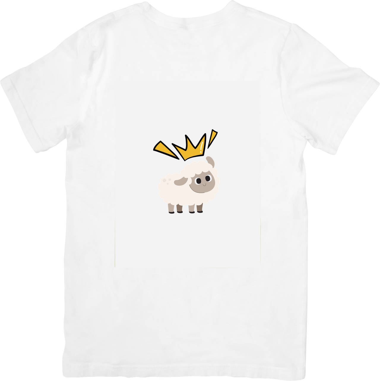 Royal Crown Little Sheep T-Shirt | Minimalist Hypebeast Animal Graphic Tee | Kids Gift