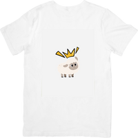 Thumbnail for Royal Crown Little Sheep T-Shirt | Minimalist Hypebeast Animal Graphic Tee | Kids Gift