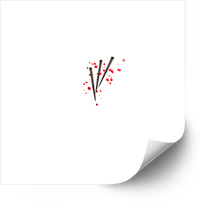 Thumbnail for Chopsticks With Splash Sticker | Hypebeast Minimalist Japanese Food Vinyl Decal
