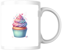 Thumbnail for Pastel Cupcake Mug | Cute Rainbow Swirl Frosting Coffee Mug | Sweet Treat Lover Gift