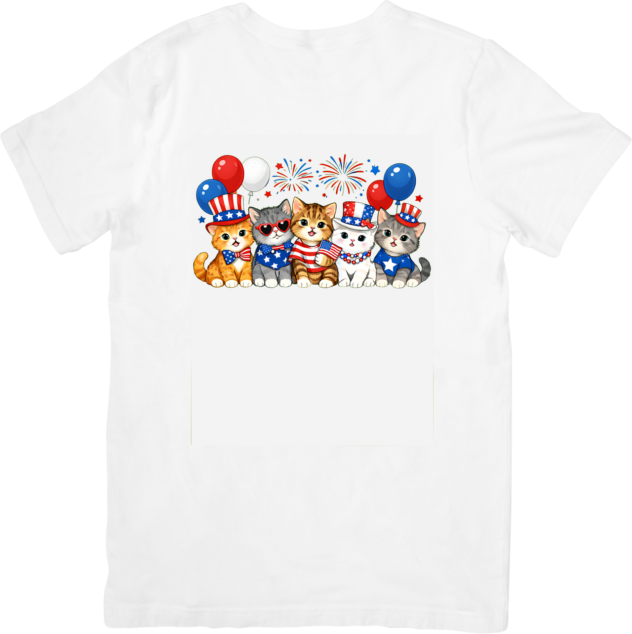 Patriotic Cats Fourth of July T-Shirt | Hypebeast Cute Cat Lover Graphic Tee | Independence Day Gift