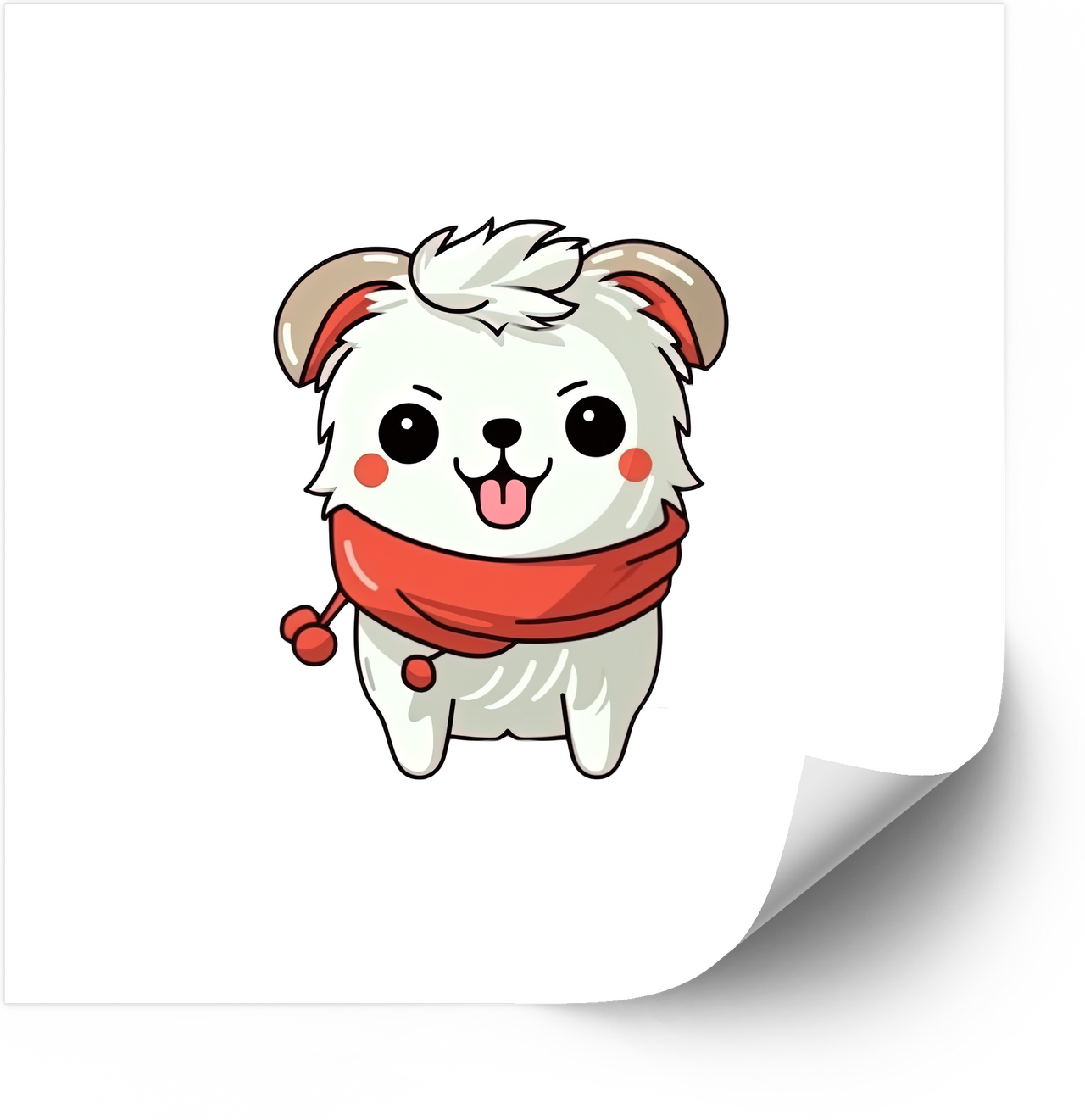 Gentle As A Lamb Puppy Sticker | Kawaii Faith Comfort Animal Vinyl Decal