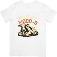 Thumbnail for Not In The Mooo-D Cow T-Shirt | Retro Hypebeast Farm Animal Humor Graphic Tee | Humor Gift