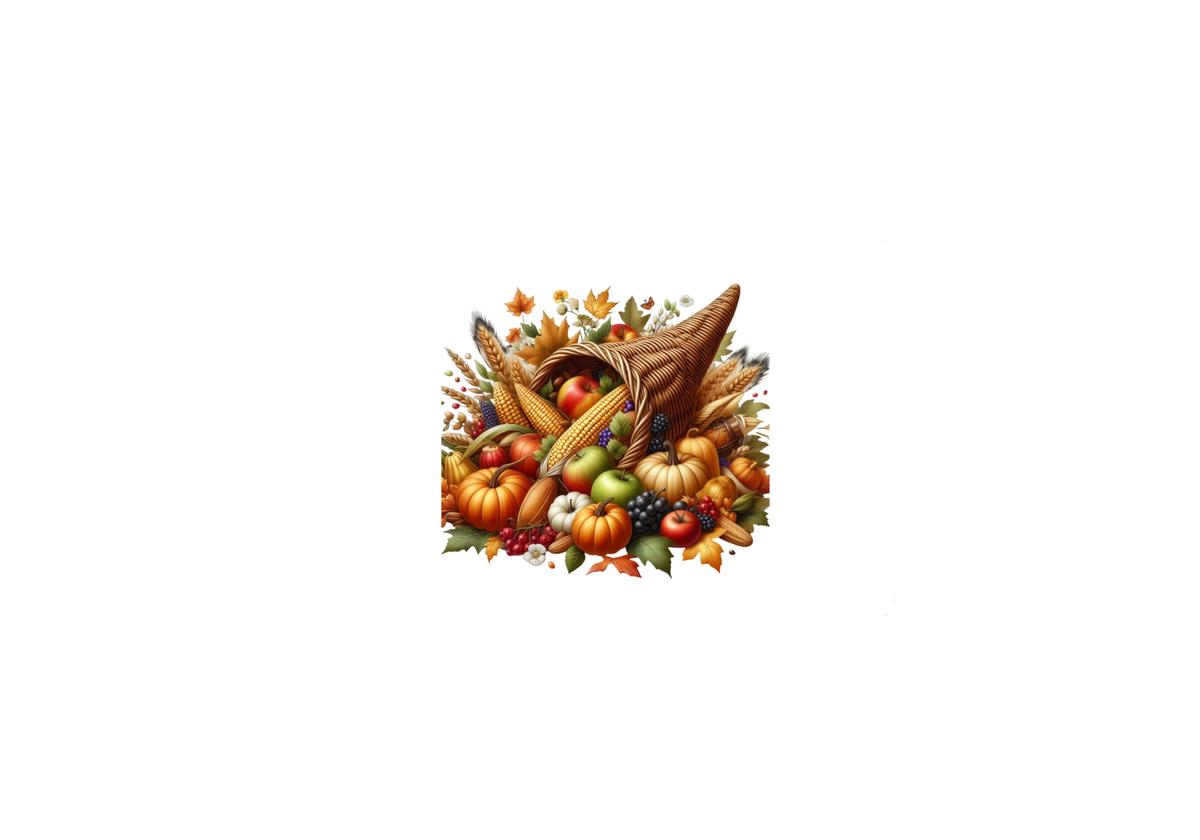 Autumn Cornucopia Throw Pillow | Thanksgiving Harvest Decorative Pillow | Fall Decor Gift