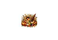 Thumbnail for Autumn Cornucopia Throw Pillow | Thanksgiving Harvest Decorative Pillow | Fall Decor Gift
