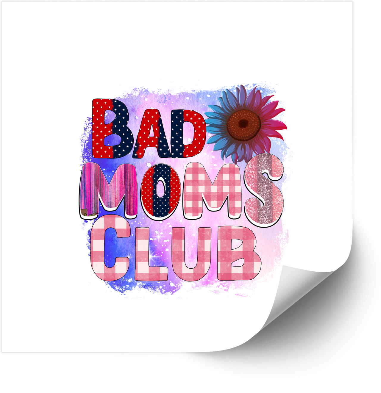 Blessed Mama Club Sticker | Hypebeast Faith Sunflower Floral Mom Vinyl Decal