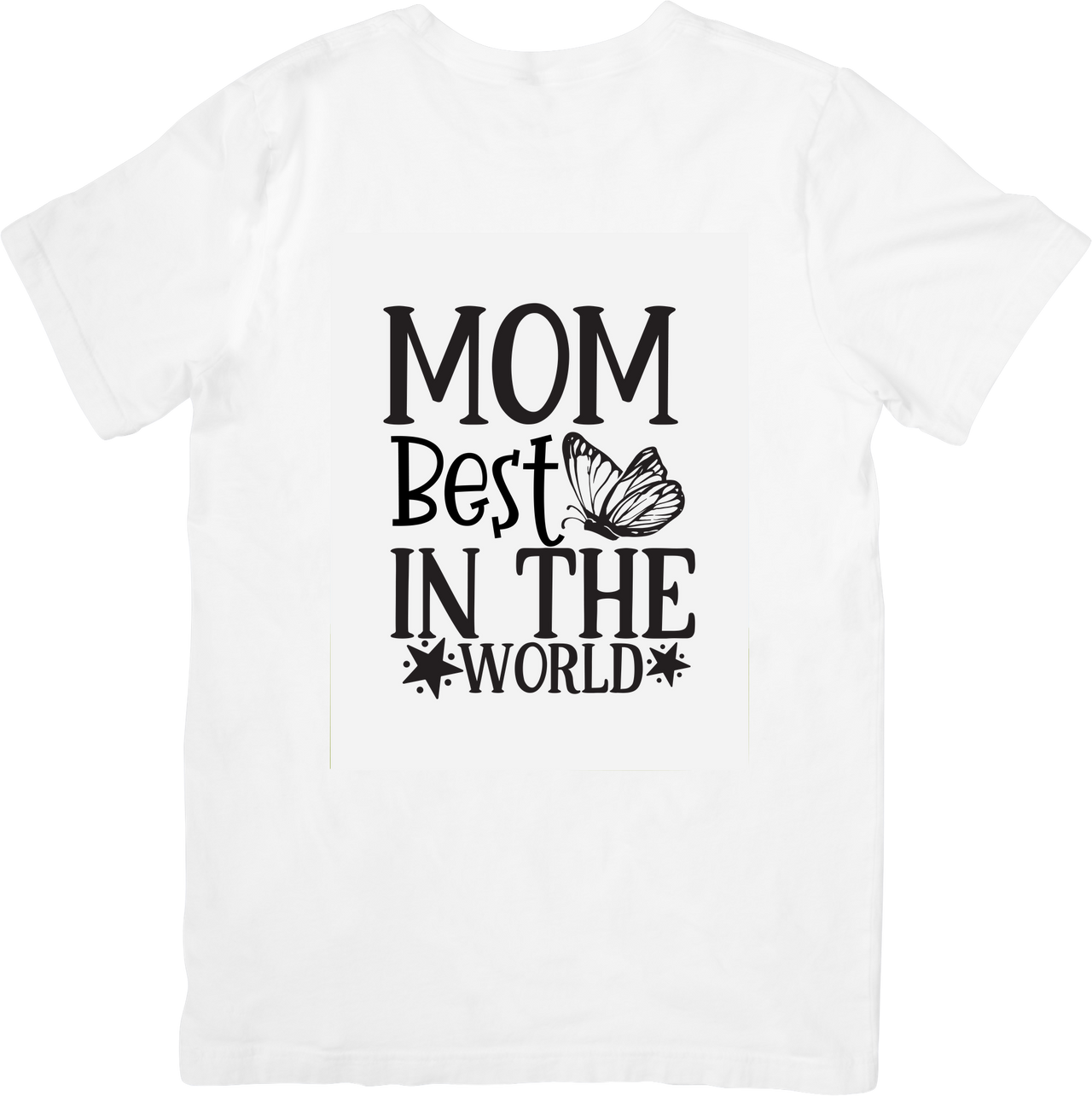 Mom Best In The World T-Shirt | Butterfly Script Streetwear Graphic Tee | Mothers Day Gift