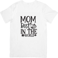 Thumbnail for Mom Best In The World T-Shirt | Butterfly Script Streetwear Graphic Tee | Mothers Day Gift