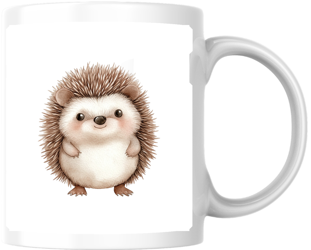 Cute Hedgehog Mug | Adorable Watercolor Baby Hedgehog Coffee Mug | Animal Lover Gift