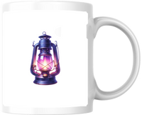 Thumbnail for Glowing Lantern Mug | Magical Purple Vintage Lamp Coffee Mug | Cozy Fantasy Gift